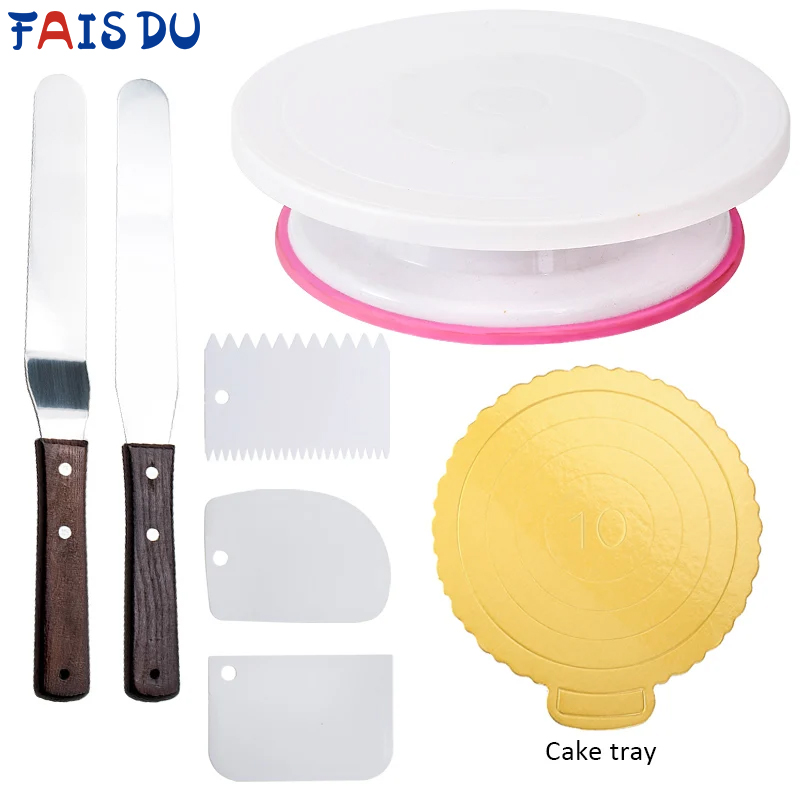 Kitchen Baking Table - FAIS-Turntable Bolo De Plástico, Rotativo Bolo