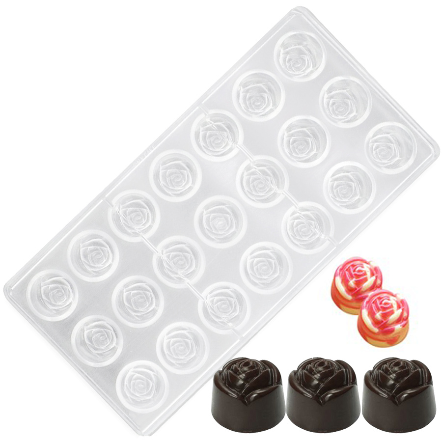 Kitchen Tools In Baking - 21 buracos estilo rosa transparente plástico