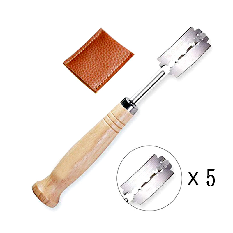 Dough Scraper Curved - Plástico/madeira pão coxo ferramentas padaria raspador