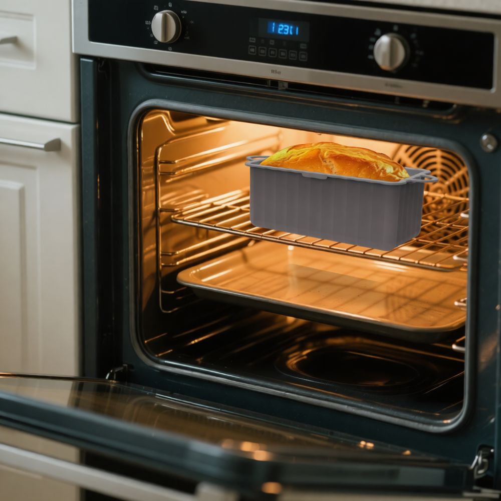 Kitchen Essentials Baking Tray - Forma de silicone retangular para pão,