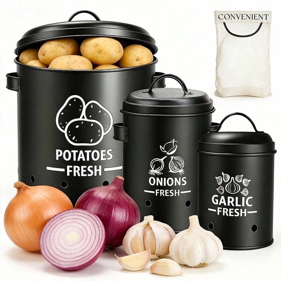 Conjunto de 3 Recipientes para - Kitchen Baking Organization avaliação e preço