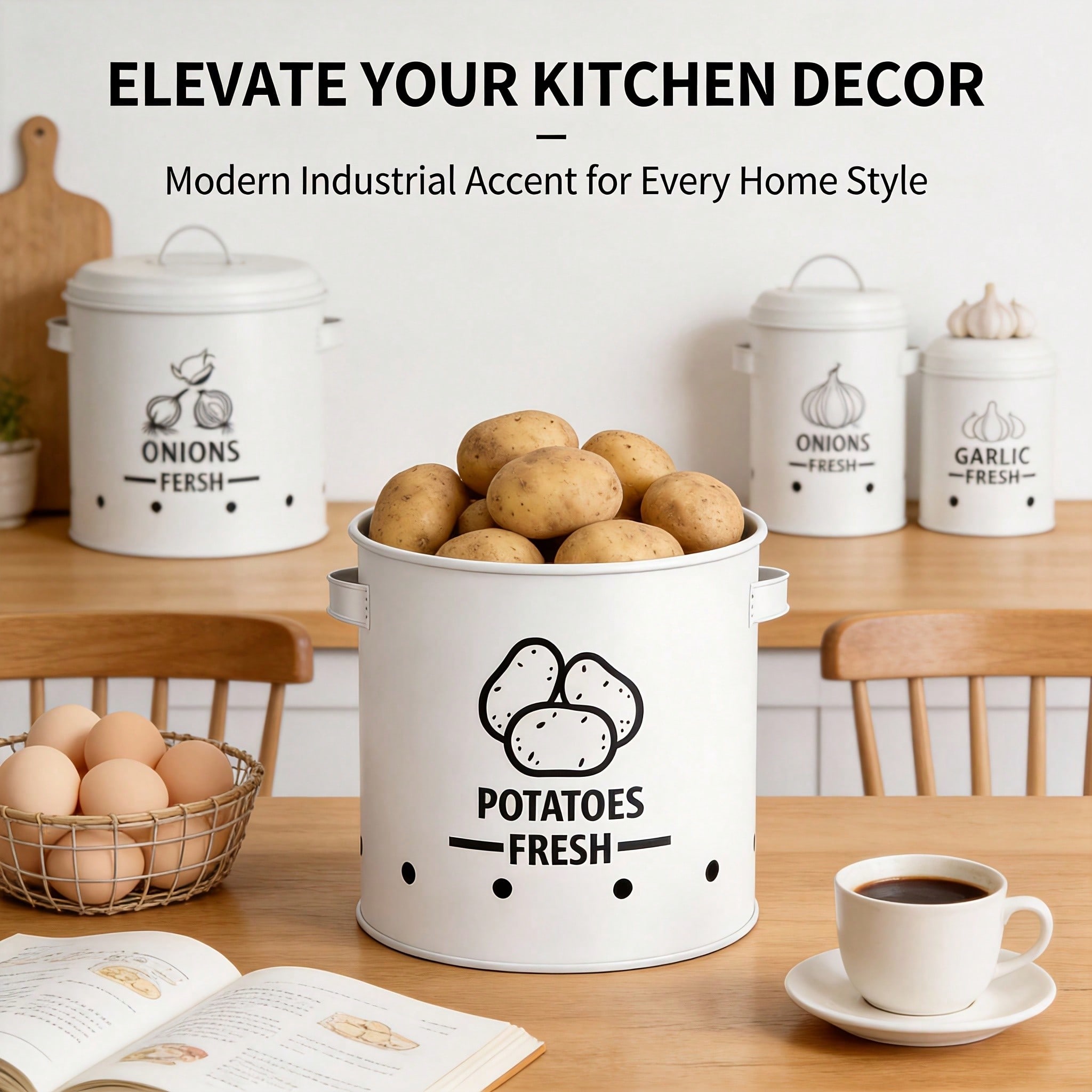 Conjunto de 3 Recipientes para - Kitchen Baking Organization avaliação e preço