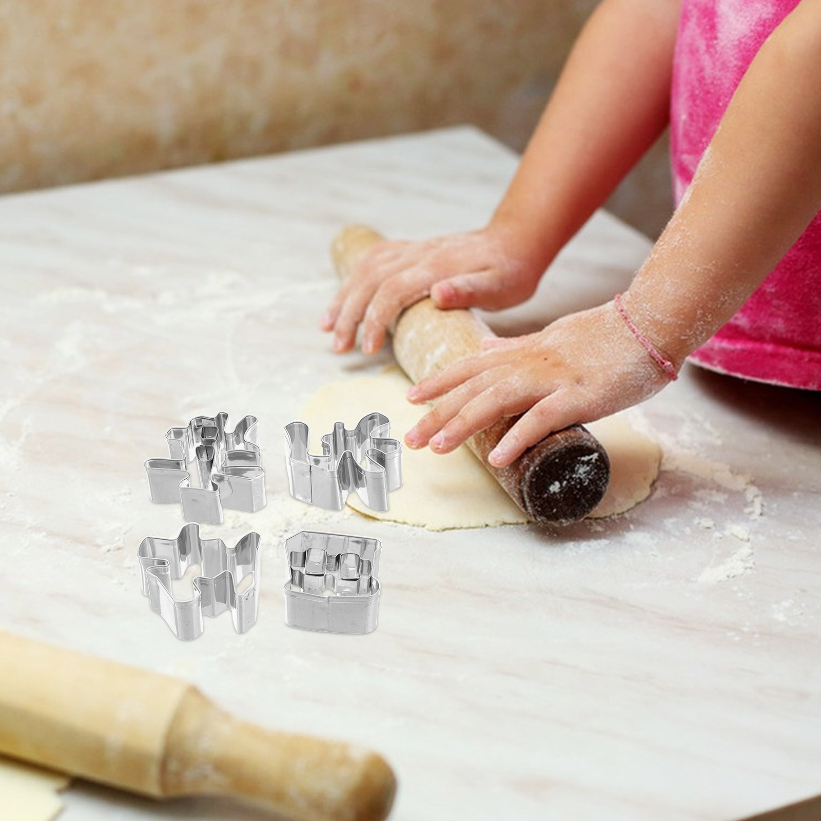 4 peças de cortadores de bisco - Kitchen Tools In Baking avaliação e preço