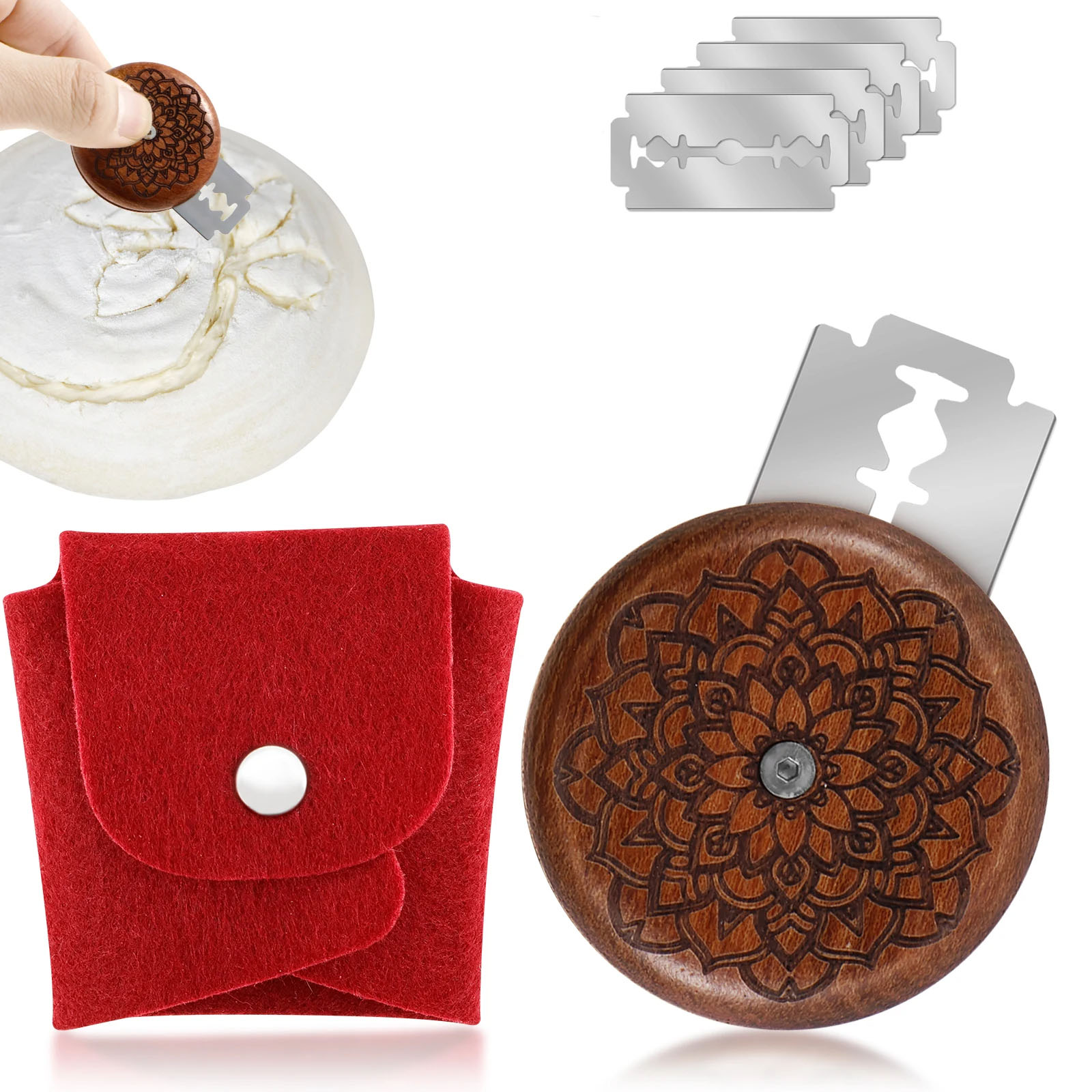 Pão coxo massa pontuação ferra - Dough Scraper Curved avaliação e preço