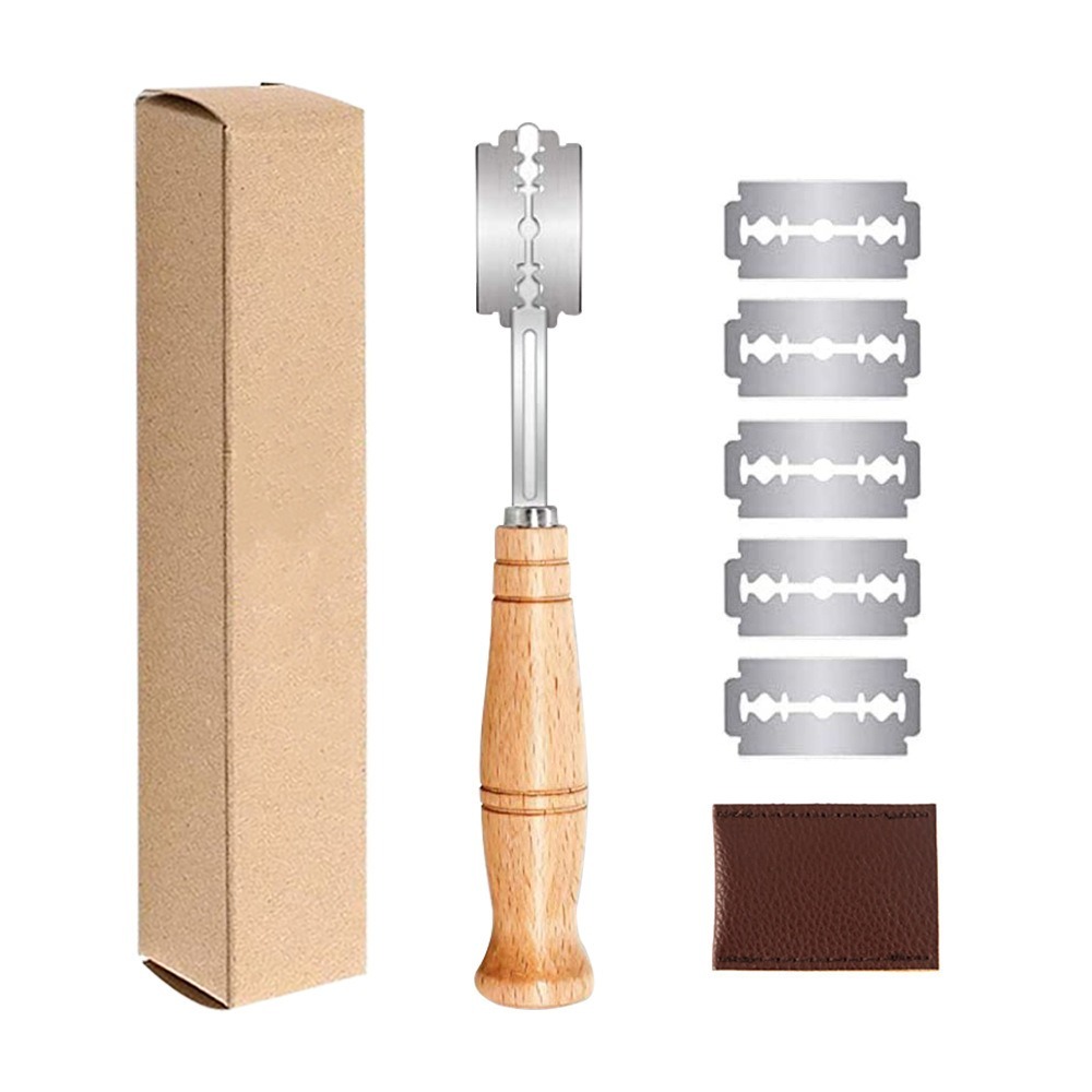 Plástico/madeira pão coxo ferr - Dough Scraper Curved avaliação e preço
